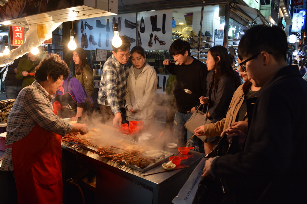 Enjoying Busan Street Food